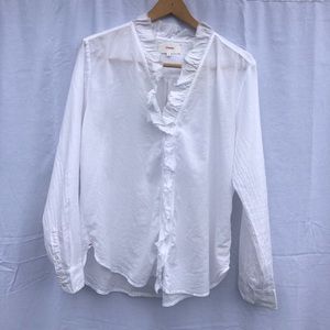Xirena Kayde white ruffle blouse